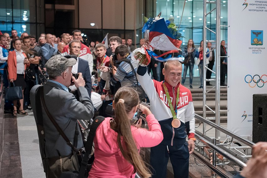  Олимпийских чемпионов в Белгороде встретили как национальных героев