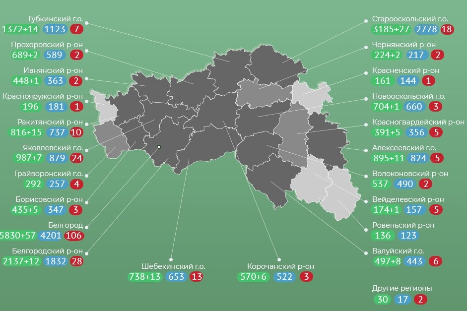 Оперштаб по коронавирусу в курской области карта по районам на сегодня распространения