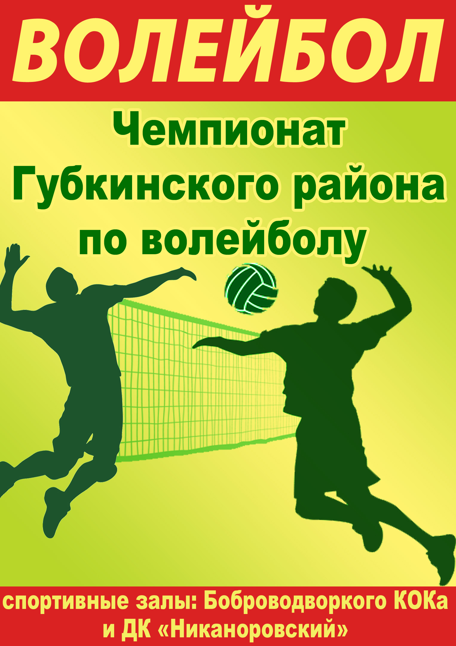 Чемпионат Губкинского района по волейболу среди мужских команд