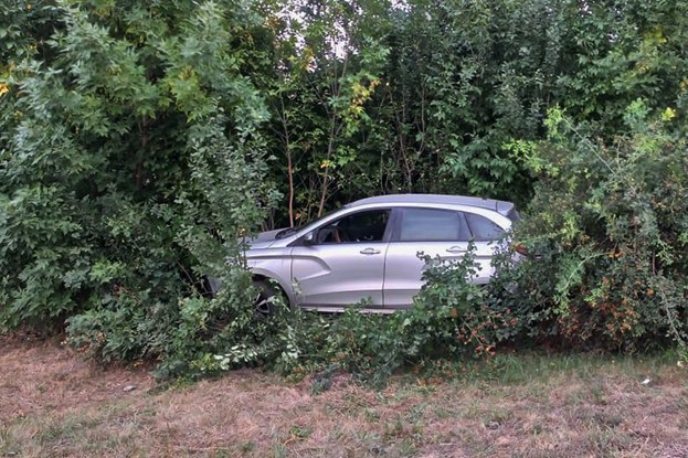 Пожилой автомобилист улетел в кювет в Губкине