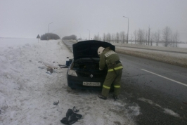 18 января на трассе «Губкин - Короча» Hyundai врезался в опору ЛЭП