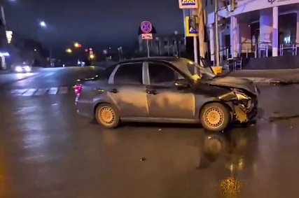 В Губкине после ночной аварии в больницу попали три человека