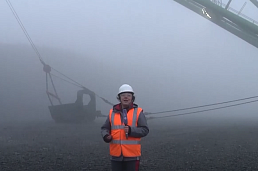 В карьере Лебединского ГОКа запустили в работу шагающий экскаватор