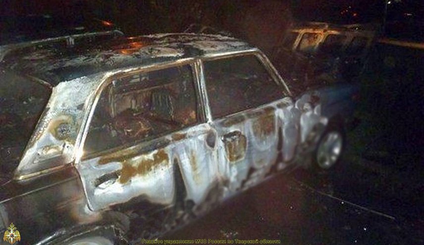 12 мая в Губкине сгорел ещё один автомобиль