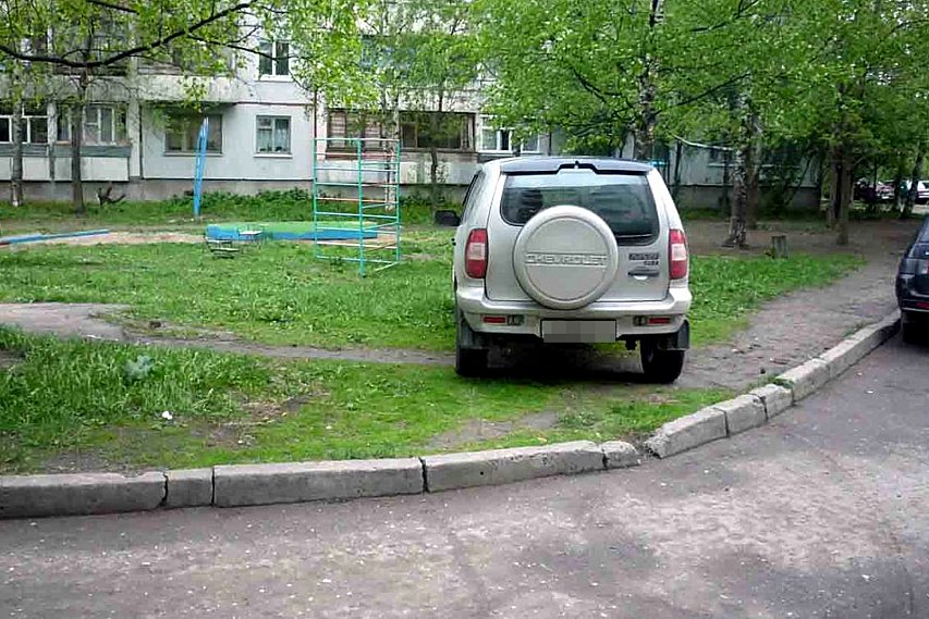 Депутаты собираются защитить от паркующихся машин газоны во дворах
