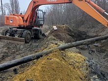В Губкине заменили участок напорного коллектора 