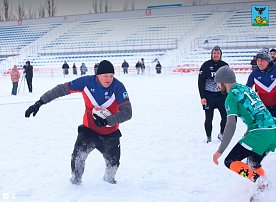 Губкинцы приняли участие в первом Кубке Белгородской области по регби на снегу
