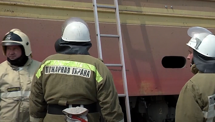 На Лебединском ГОКе прошли испытания противопожарной системы для тяговых агрегатов