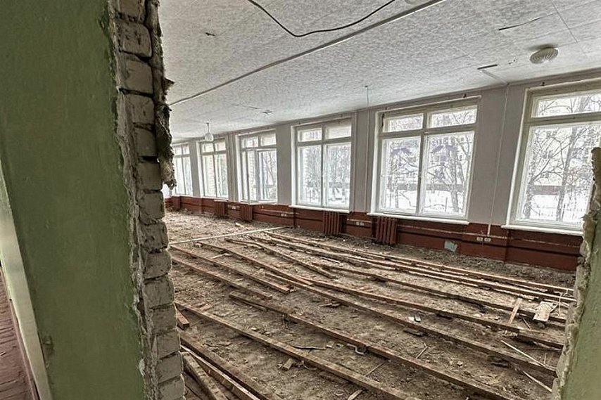Начался ремонт Губкинской школы с углубленным изучением отдельных предметов