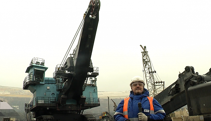 Самый большой экскаватор на Лебединском ГОКе готовится к пусконаладочным испытаниям 